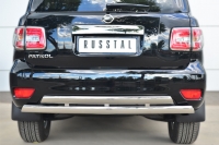Защита заднего бампера d75х42 (дуга) d75х42 (дуга) Nissan Patrol (2014 по наст.)